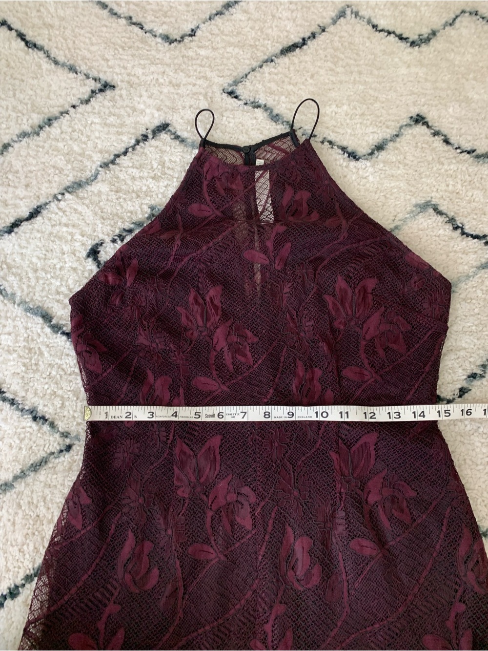 ASTR Lace Pencil Sheath Cocktail Dress Purple - Picture 9 of 11